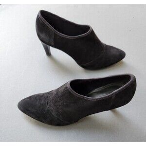 Ecco Alicante Size 8.5 Black Stretch Shootie Pointy Heel Bootie EU 39